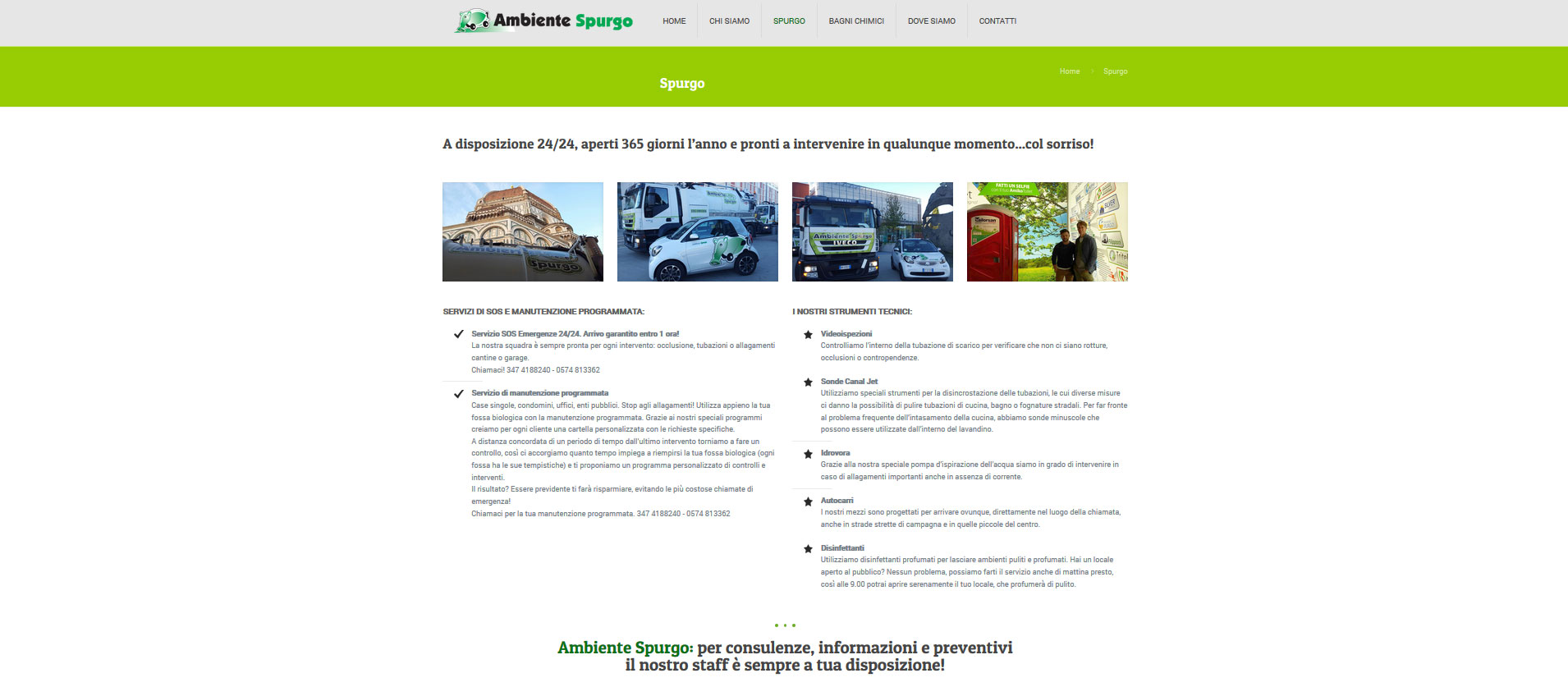 Realizzazione siti web Prato - Ambiente Spurgo